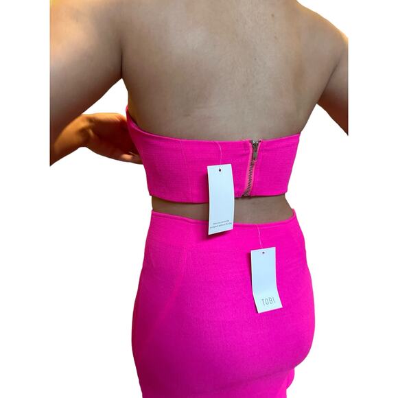 TOBI Pink 2 piece - skirt and top Medium - Picture 4 of 4